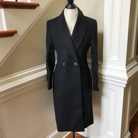 NWT JCREW Mirabelle Top Coat Womens 6 Black Italian Wool Cashmere BM546 NEW - Picture 5 of 16